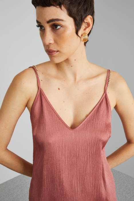 Top in creponne di viscosa