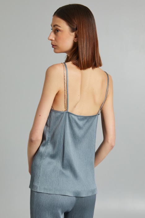 Top in creponne di viscosa