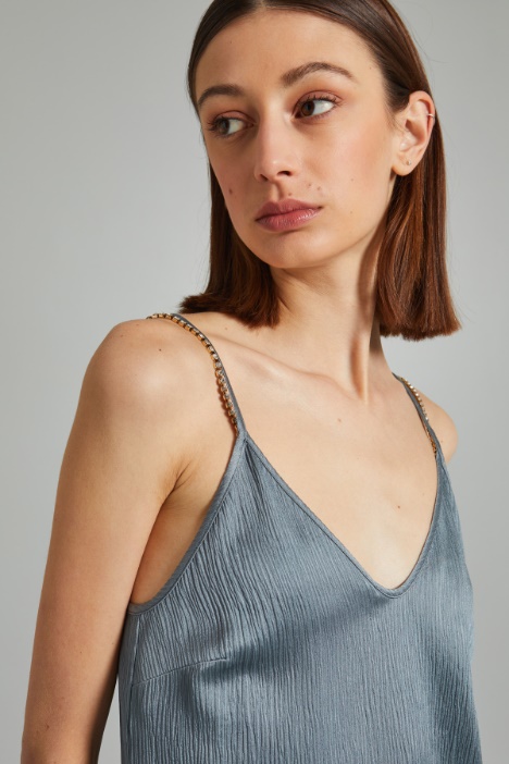 Top in creponne di viscosa