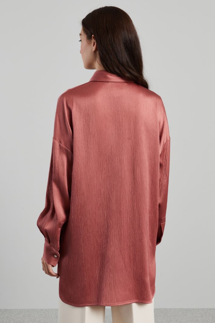 Oversized viscose crepon shirt Intrend - 2