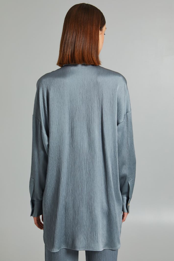 Oversized viscose crepon shirt Intrend - 2