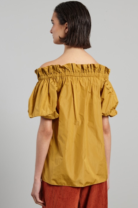 Top a palloncino in taffetà