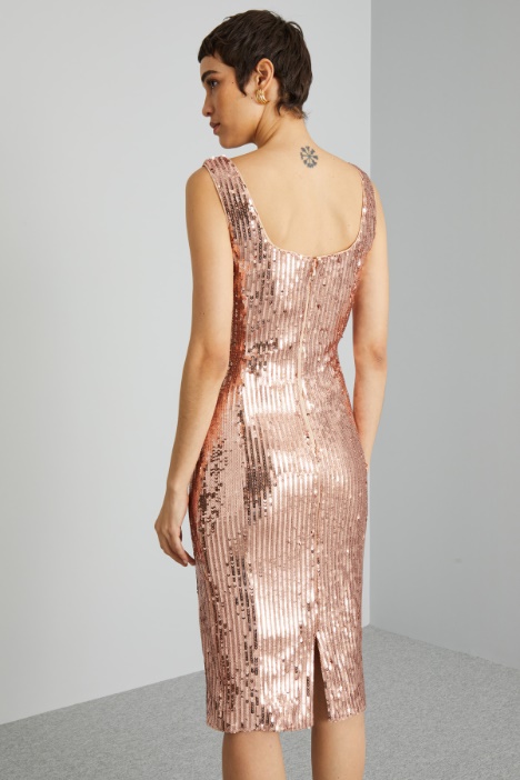 Tubino smanicato con paillettes