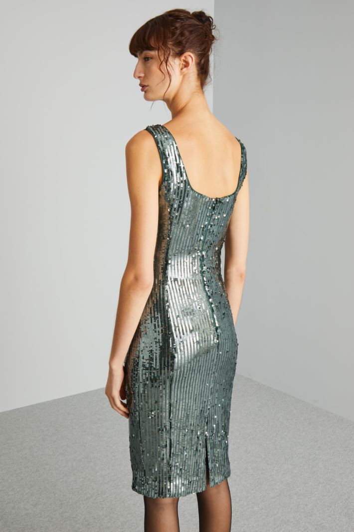 Sleeveless sequinned sheath dress Intrend - 2