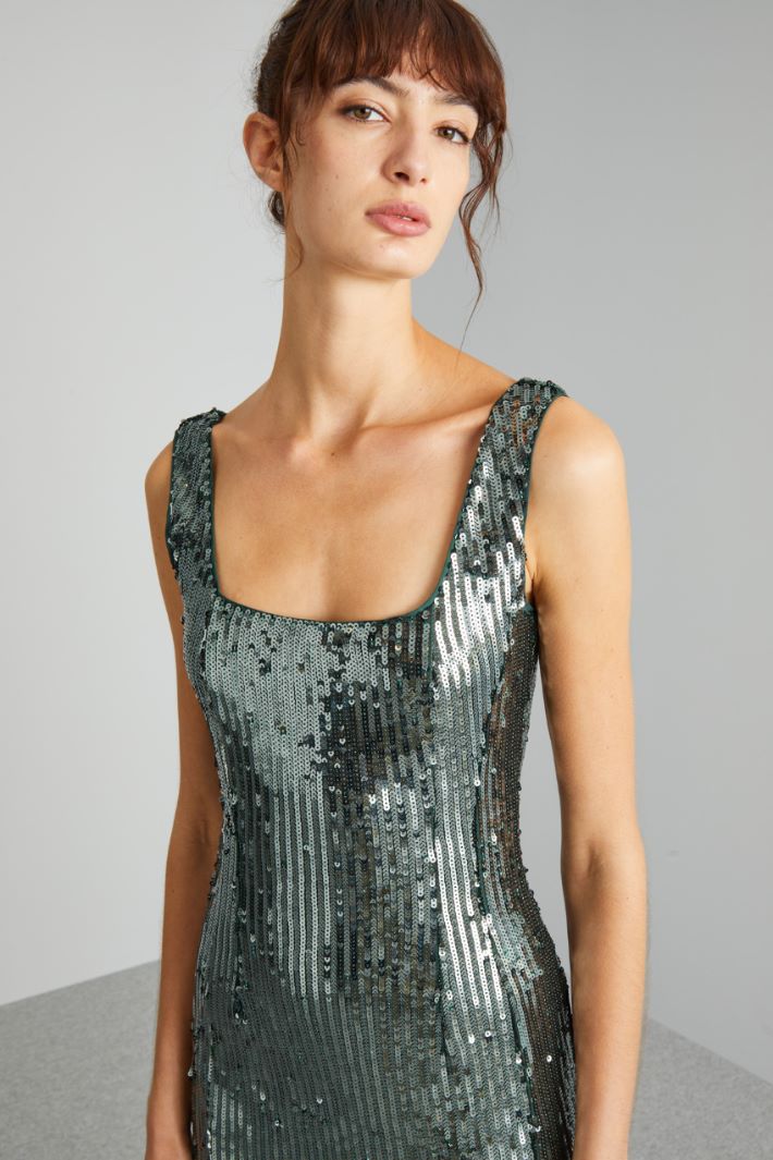 Sleeveless sequinned sheath dress Intrend - 4