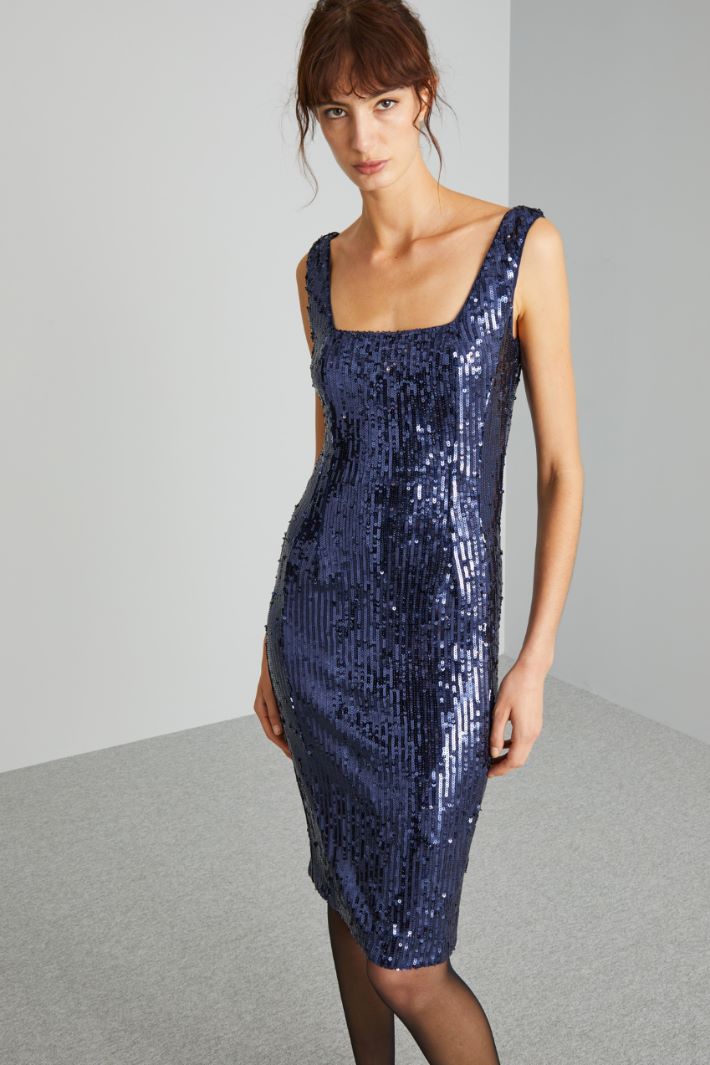 Sleeveless sequinned sheath dress Intrend - 3