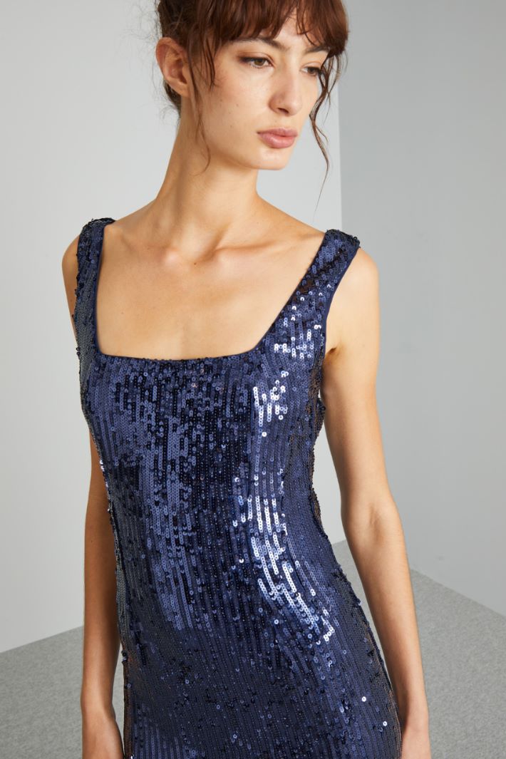 Sleeveless sequinned sheath dress Intrend - 4