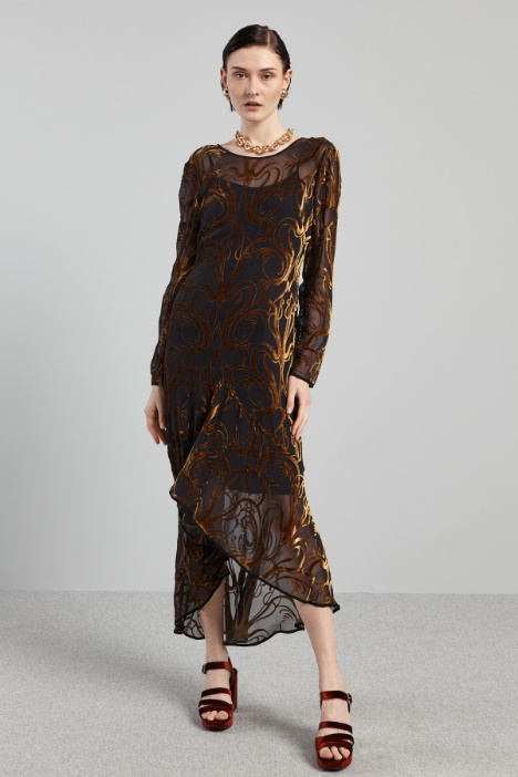 Burnout velvet dress Intrend