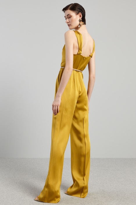 Tuta in enver satin lucido