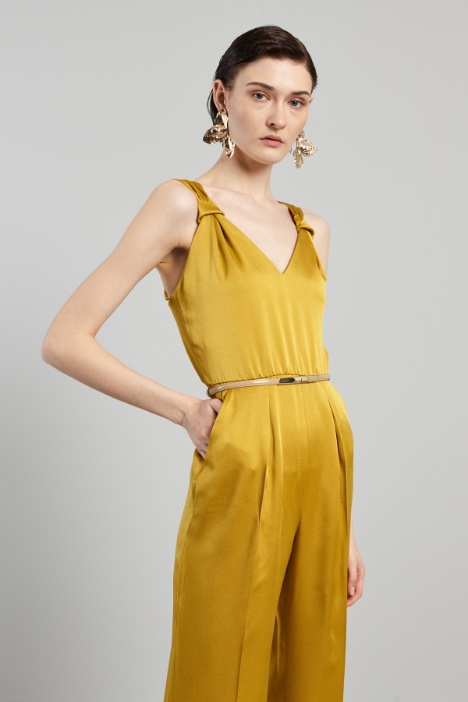 Tuta in enver satin lucido