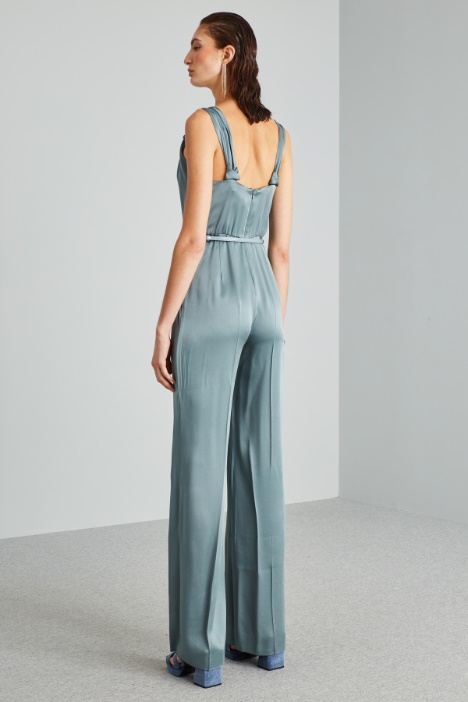 Tuta in enver satin lucido