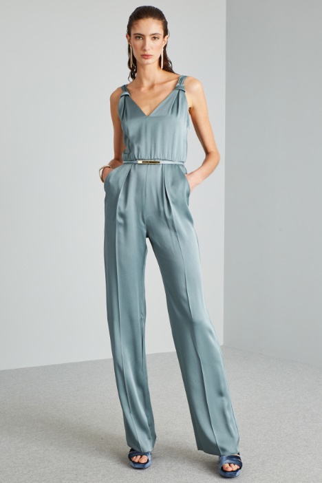 Tuta in enver satin lucido