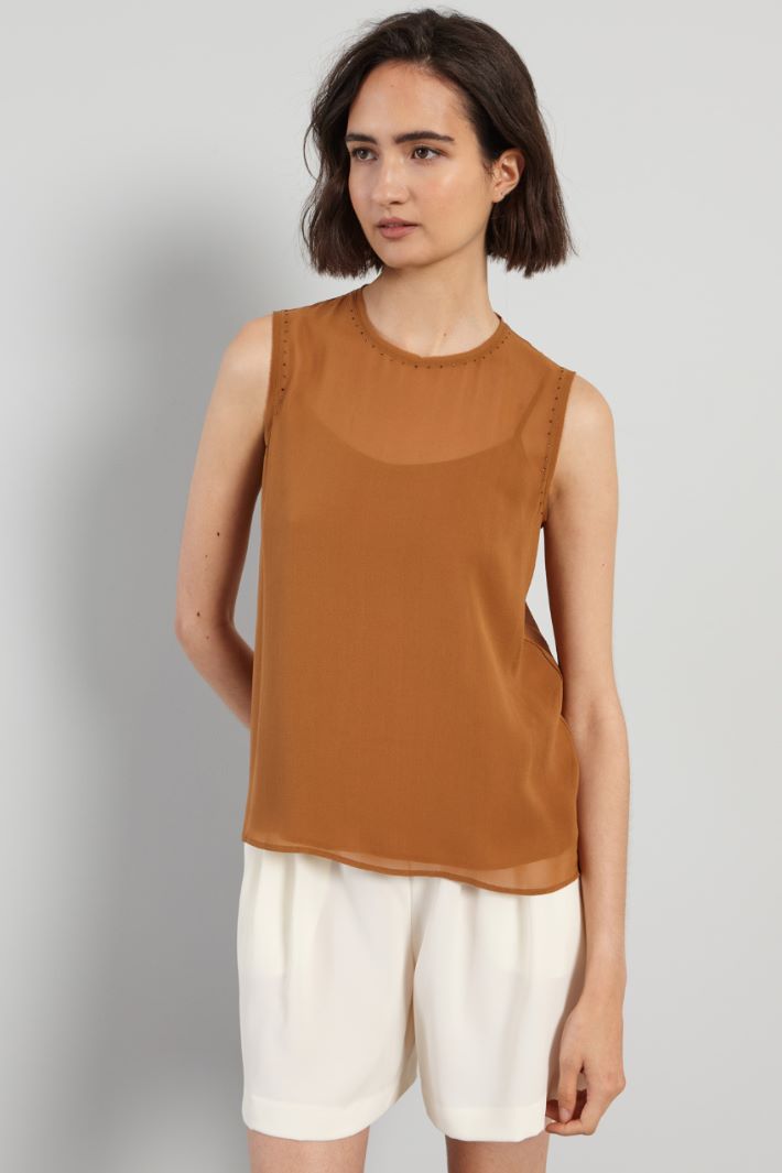 Sleeveless georgette blouse Intrend - 3