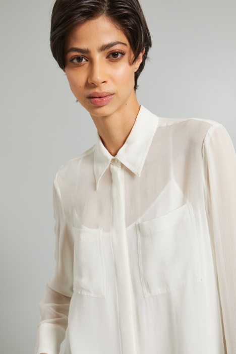 Camicia in georgette di seta