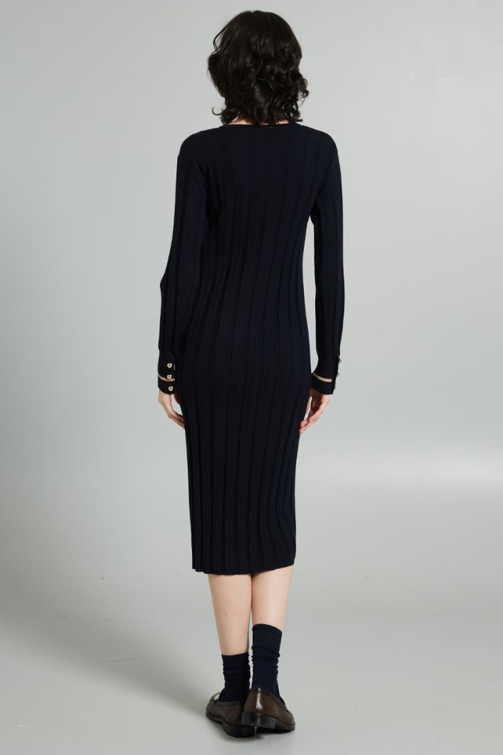 Rib-knit midi dress Intrend - 4