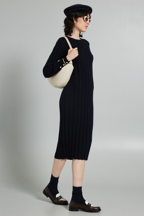 Rib-knit midi dress Intrend