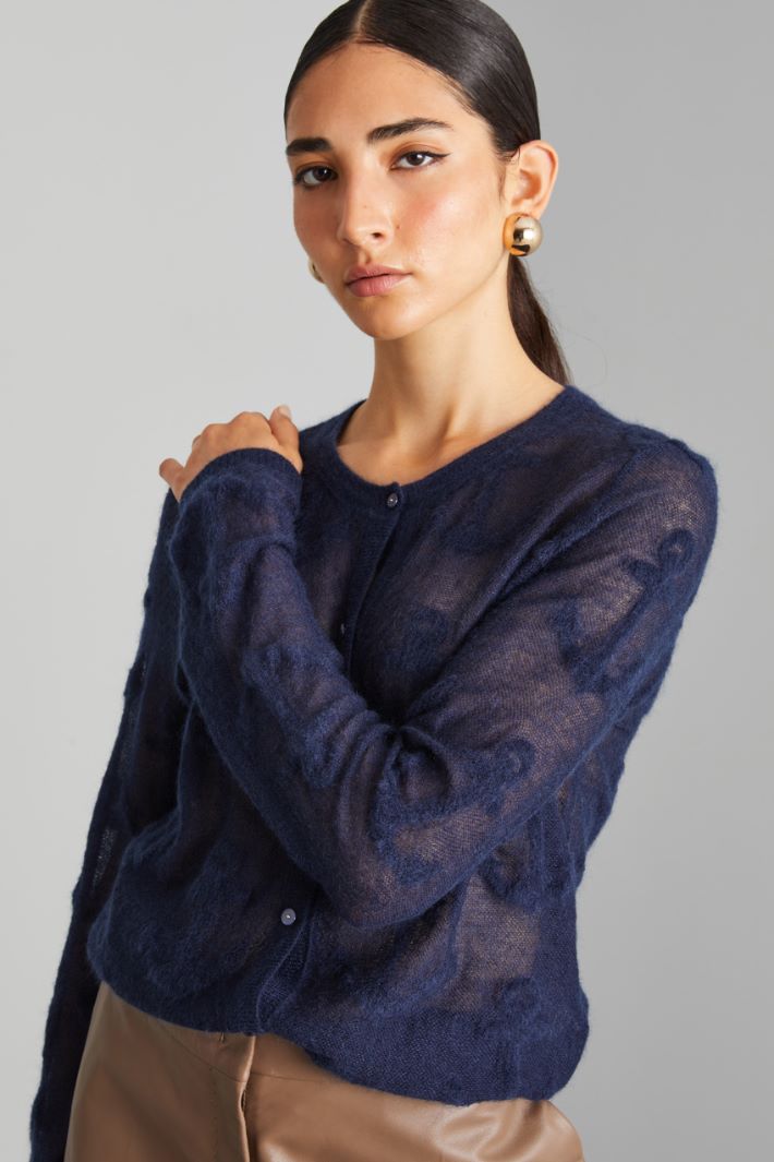 Cardigan in garza jacquard Intrend - 4