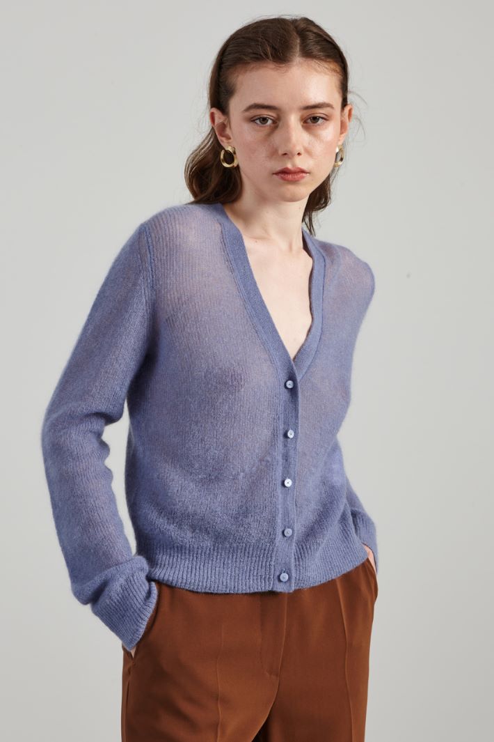 Cardigan in garza di mohair Intrend - 3