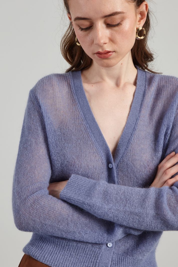 Cardigan in garza di mohair Intrend - 4