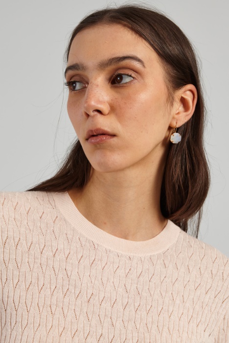 Jersey ajustado de lana y seda