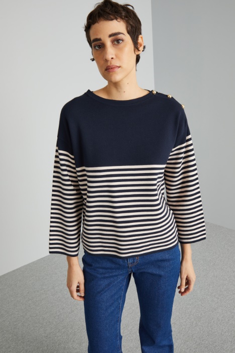 Maglia boxy con bottoni