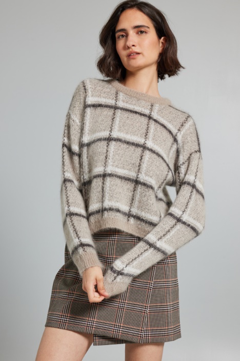 Jersey cropped de mezcla de mohair Intrend