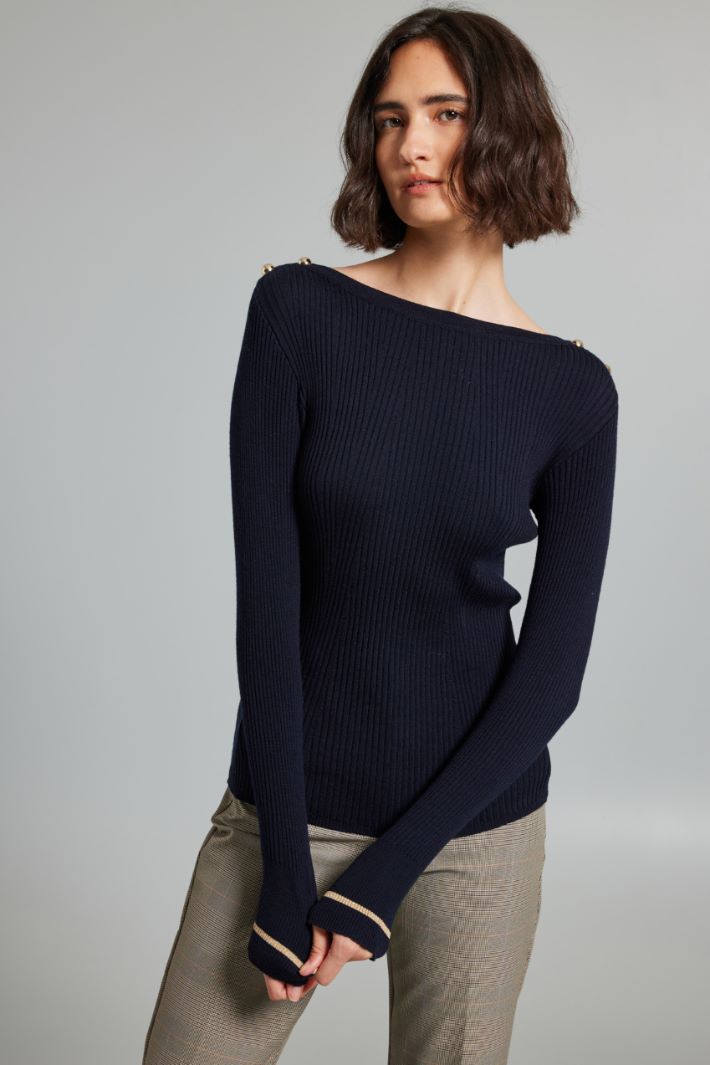 Fitted pure wool sweater Intrend - 3