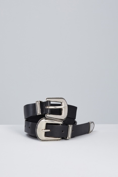 Elastic belt with double buckle Intrend