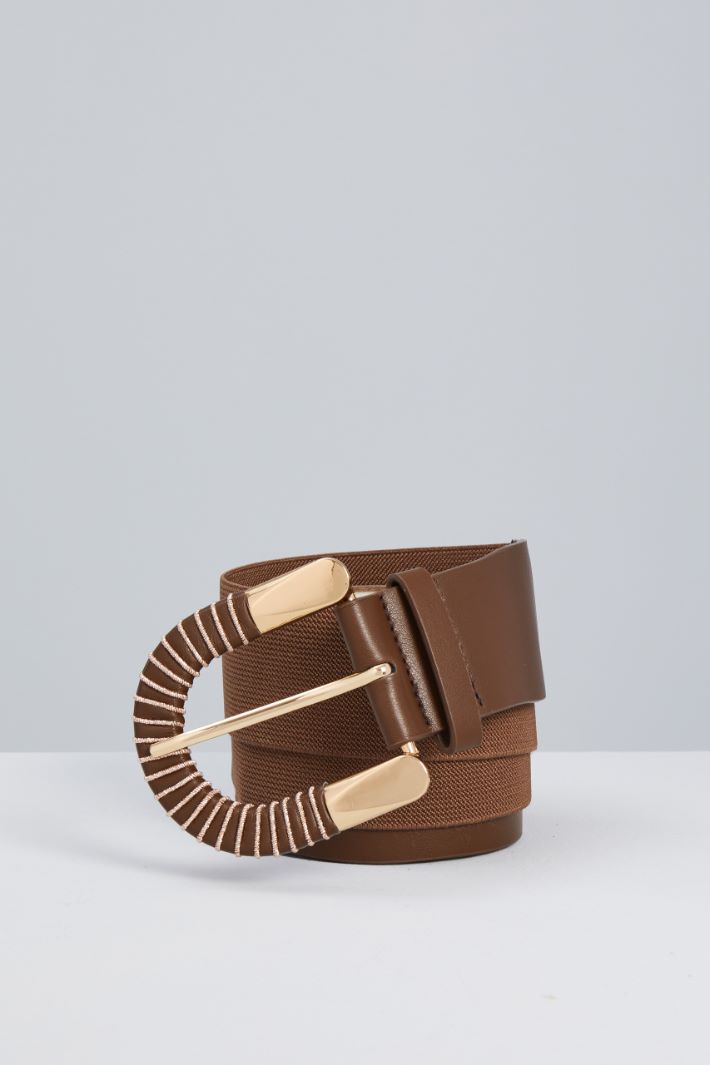 Elastic belt with lamé buckle Intrend