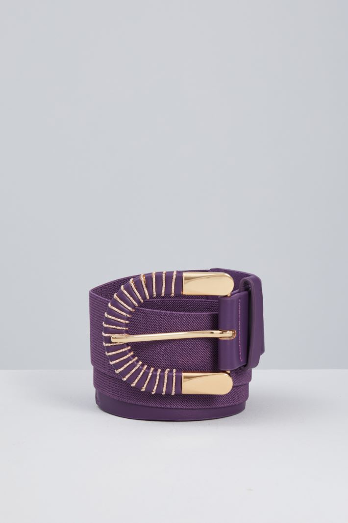 Elastic belt with lamé buckle Intrend