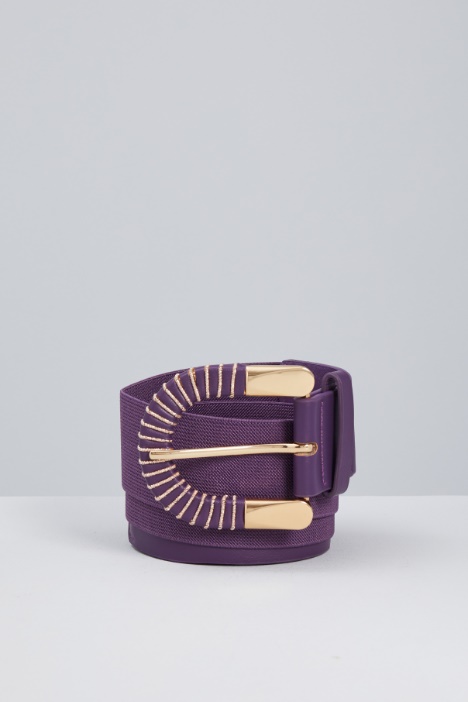 Elastic belt with lamé buckle Intrend