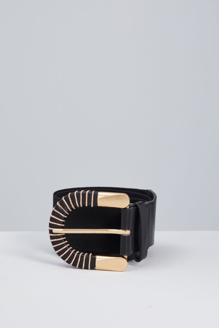 Elastic belt with lamé buckle Intrend