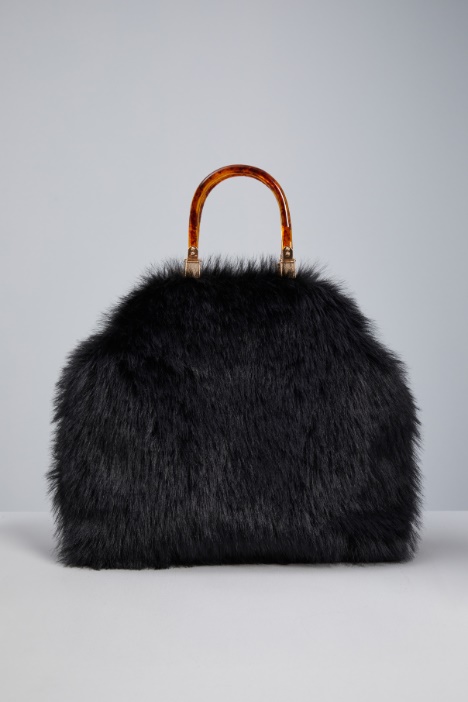 Faux fur shopping bag Intrend