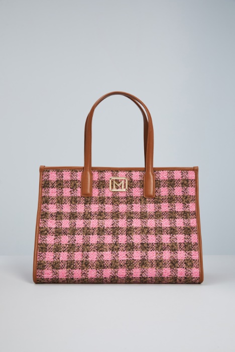 Shopping tote in bouclé fabric Intrend