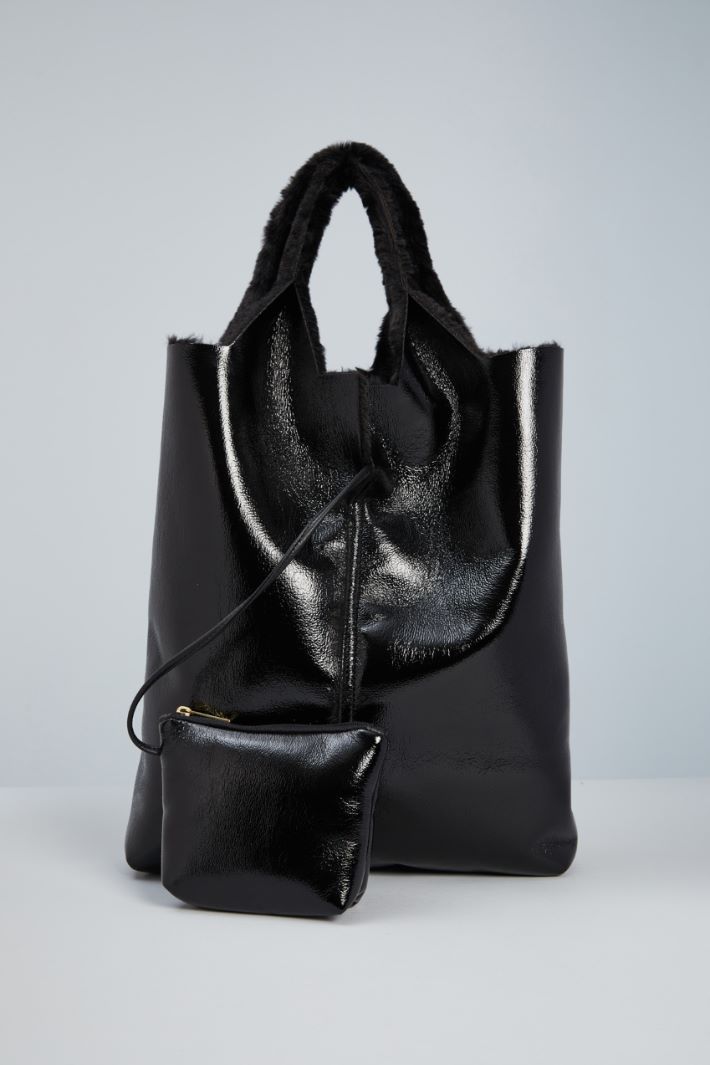 Fur-effect shopping bag Intrend - 3