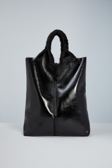 Fur-effect shopping bag Intrend