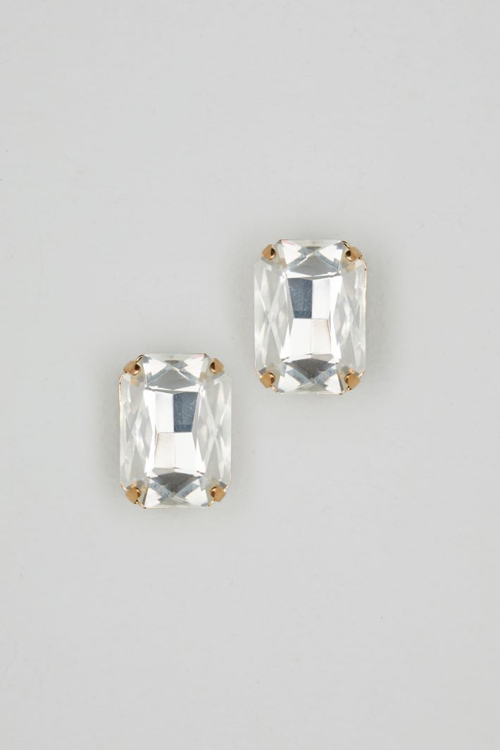 Macro rhinestone earrings Intrend