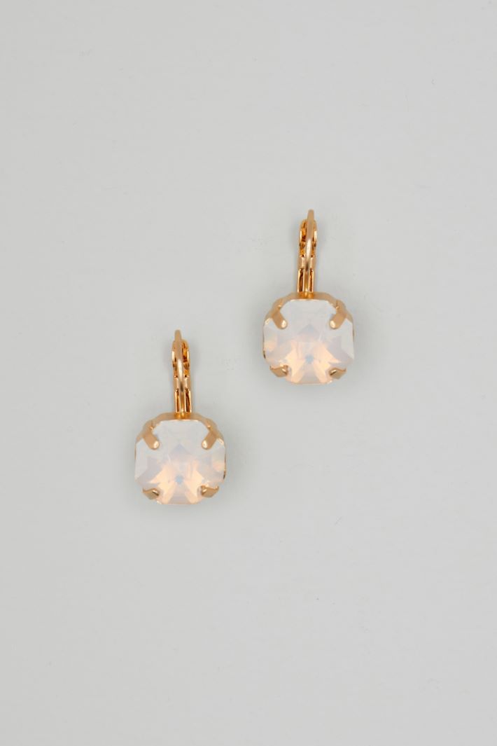 Earrings with geometric rhinestones Intrend