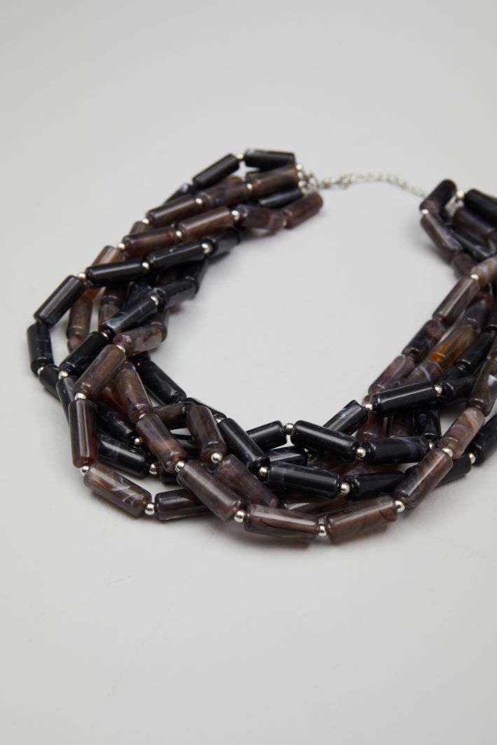 Multi-strand necklace with cylinders Intrend - 2