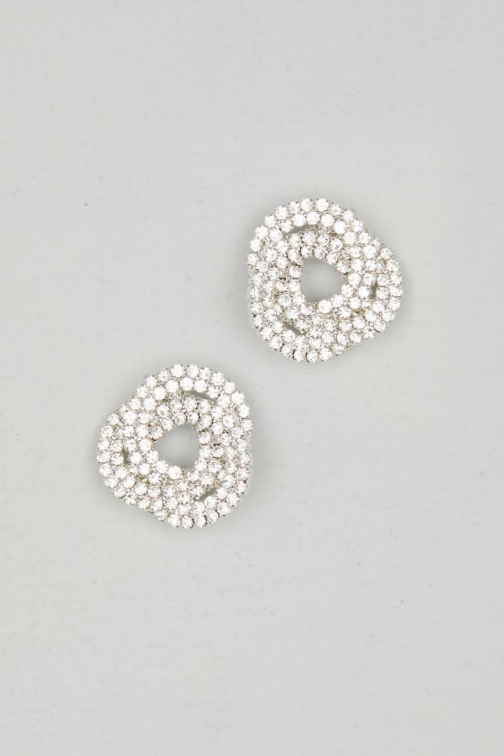 Stud earrings with rhinestones Intrend