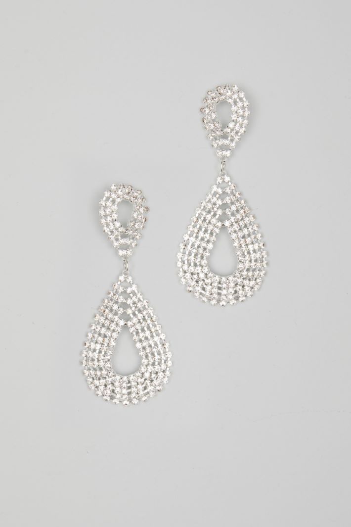 Hourglass earrings with rhinestones Intrend