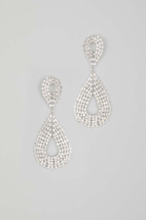 Hourglass earrings with rhinestones Intrend