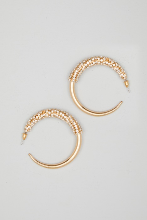 Rhinestone hoop earrings Intrend