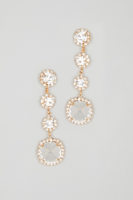 Rhinestone pendant earrings Intrend