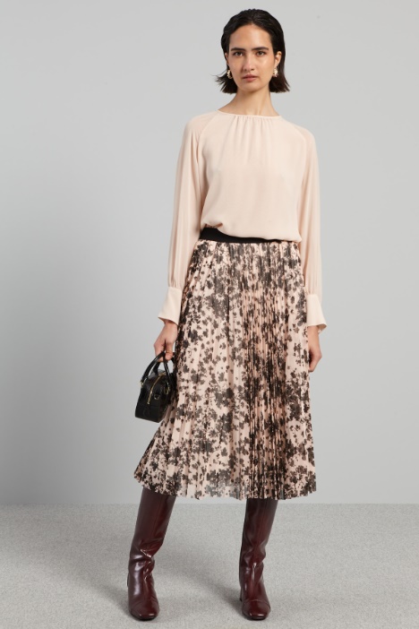 Pleated printed skirt Intrend