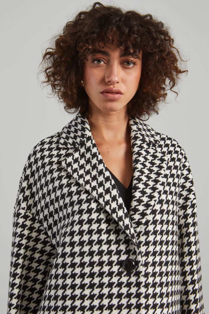 Oversized houndstooth coat Intrend - 4