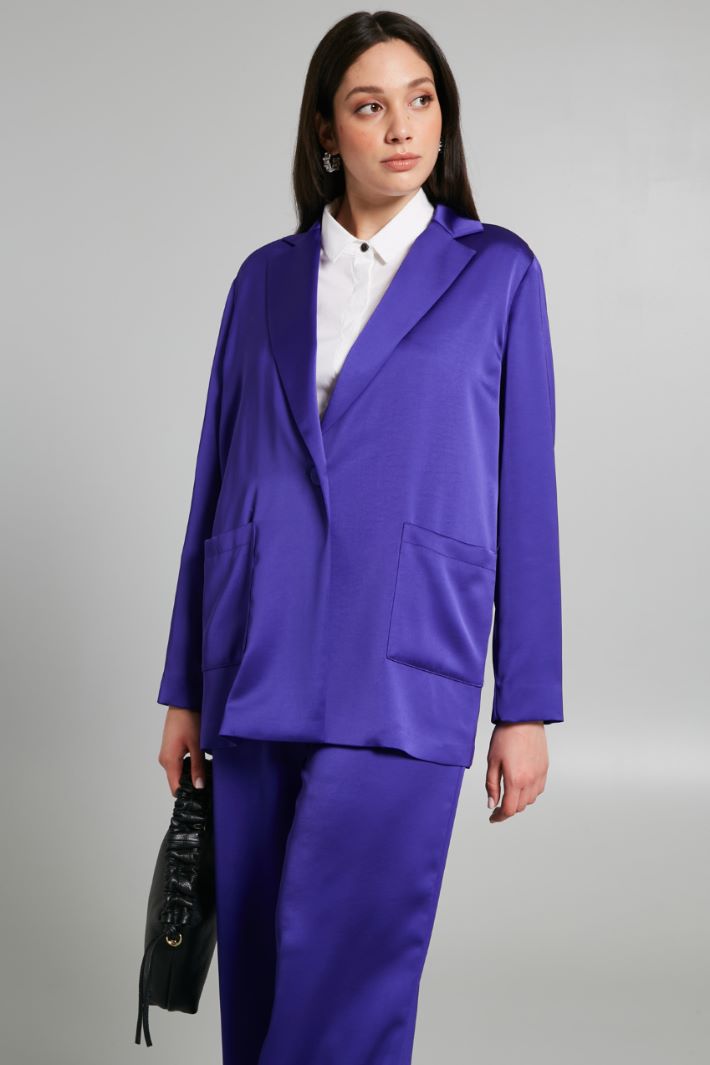 Deconstructed satin blazer Intrend - 3