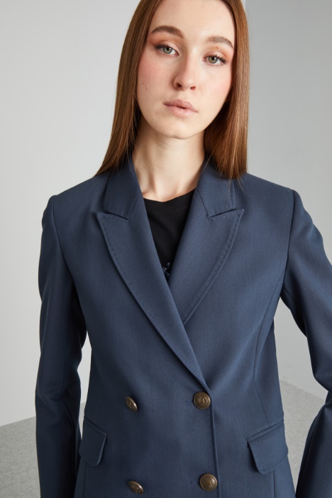 Doppiopetto in tela di viscosa