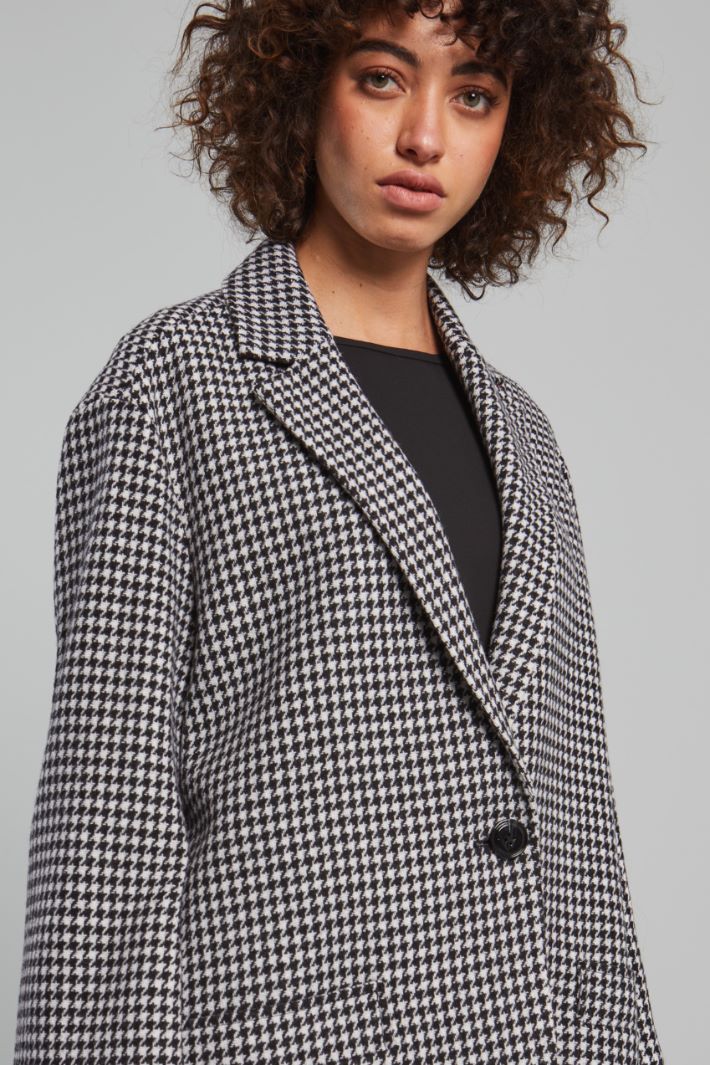 Oversized wool basketweave blazer Intrend - 4