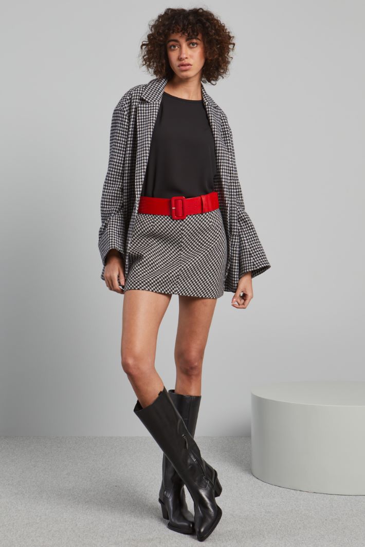 Oversized wool basketweave blazer Intrend